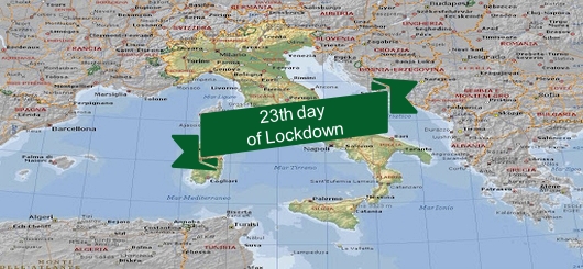23th day of lockdown in Italy 23th day of lockdown in Italy