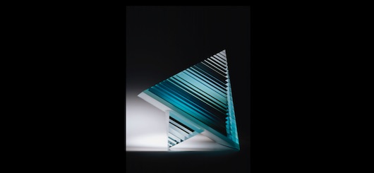 Václav Cígler, Pyramid, 1987, vacuum metal coated table glass, glued, cut and polished Václav Cígler, Pyramid, 1987, vacuum metal coated table glass, glued, cut and polished